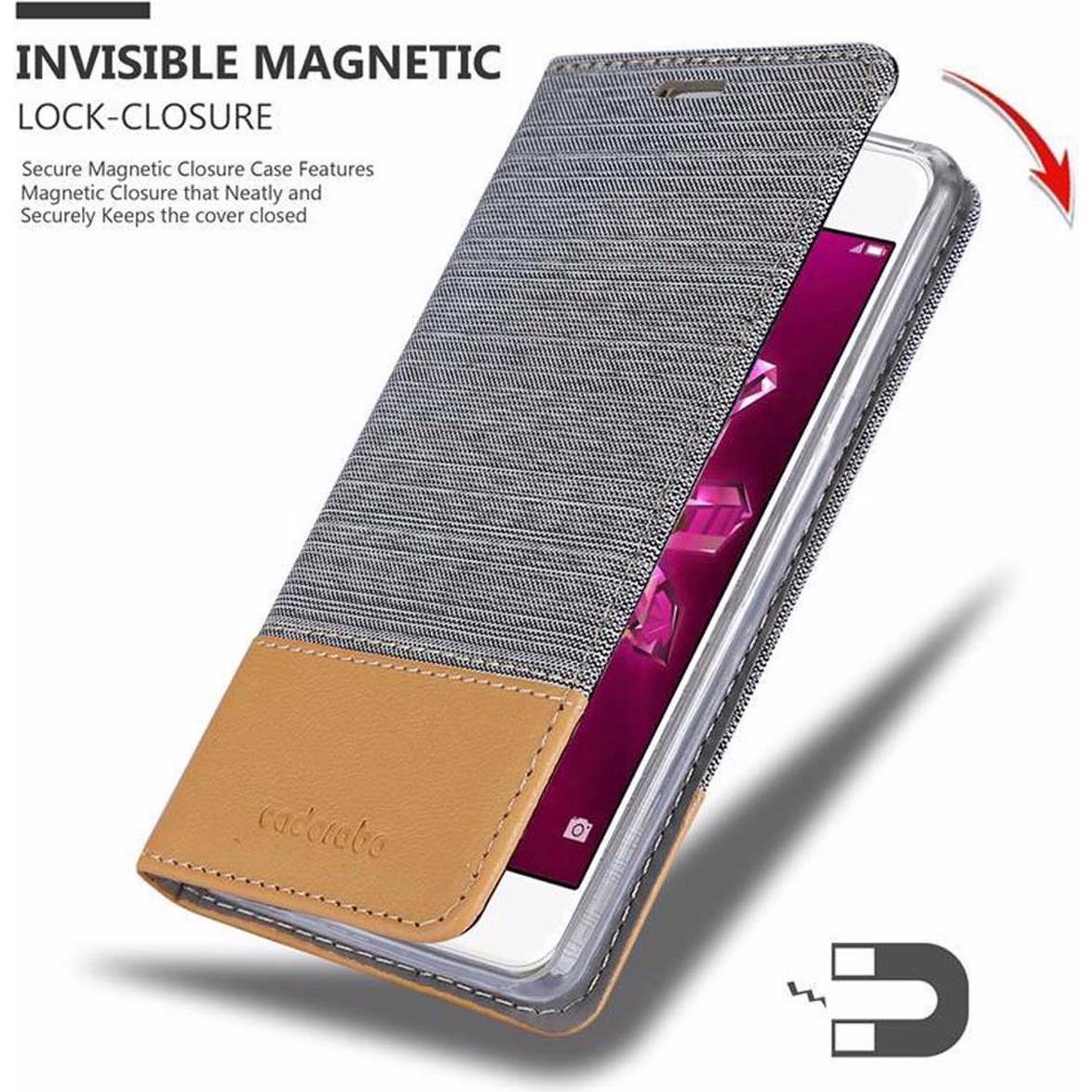 Thumbnail - Cadorabo Jeans Optik (Huawei Enjoy 7), Smartphone Hülle, Grau, Braun