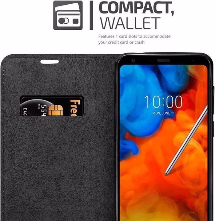 Actual product image Cadorabo Book Invisible Magnet Cover (LG Q Stylus)
