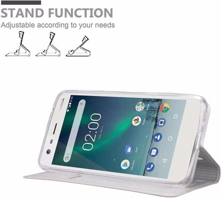 Produktbild Cadorabo Book Classy Style Cover (Nokia 2)