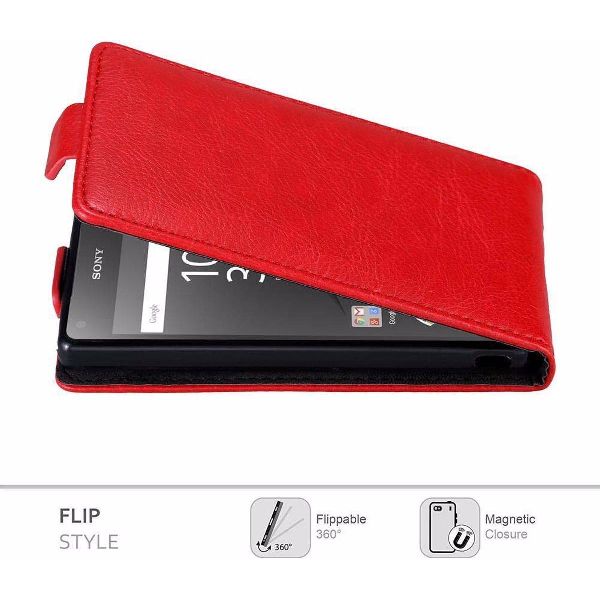 Thumbnail - Cadorabo Flip wie Invisible Cover (Sony Xperia Z5 Compact), Smartphone Hülle, Rot