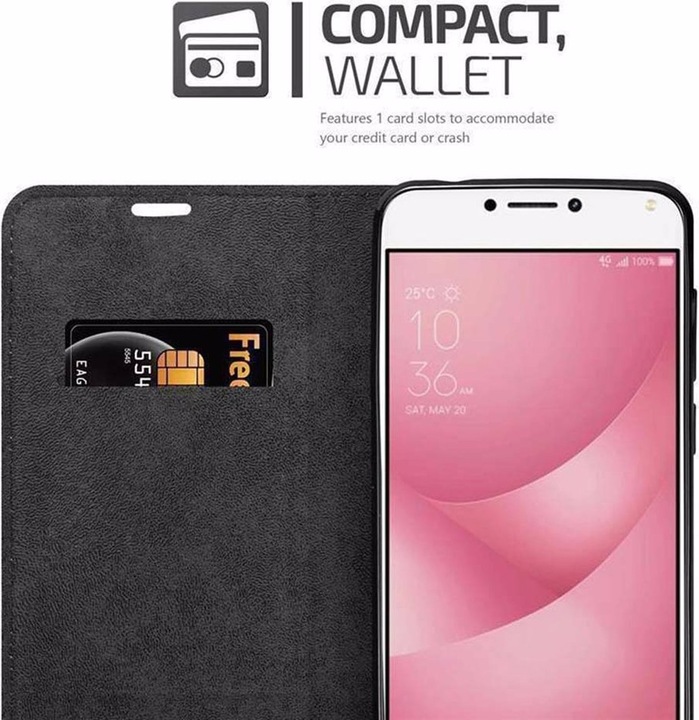 Actual product image Cadorabo Book Invisible Magnet Cover (Asus Zenfone 4 Max)
