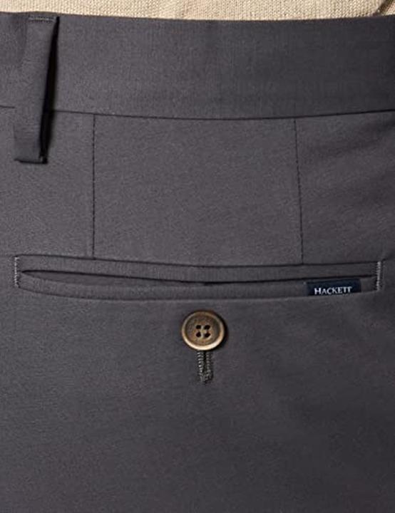 Actual product image Hackett Men's Formal Chino Trousers with Doeskin Fabric and AMF Stitching (42)