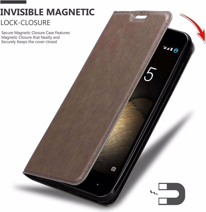 Produktbild Cadorabo Book Invisible Magnet Cover (BQ Aquaris U Plus)