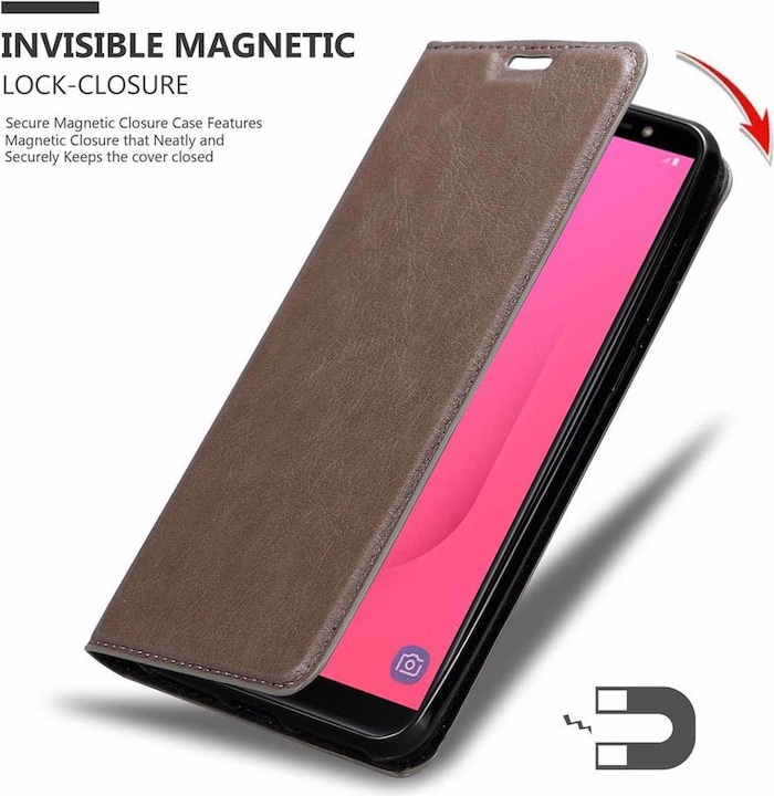 Actual product image Cadorabo Book Invisible Magnet Cover (Samsung Galaxy J8 (2018))