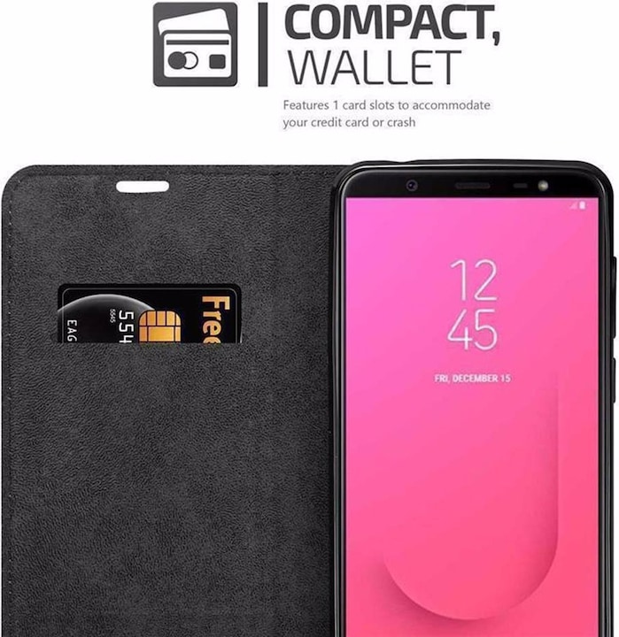 Actual product image Cadorabo Book Invisible Magnet Cover (Samsung Galaxy J8 (2018))