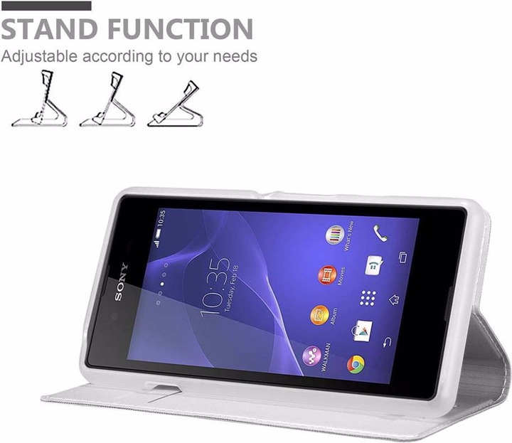 Actual product image Cadorabo Book Classy Style Cover (Sony Xperia E3)