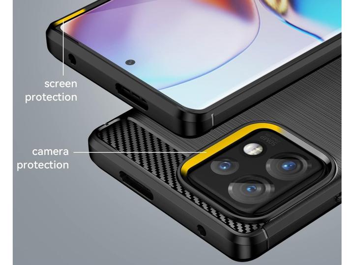 Produktbild Screenguard Motorola Edge 40 Pro Hülle Carbon Brushed Soft TPU (Motorola Edge 40 Pro)