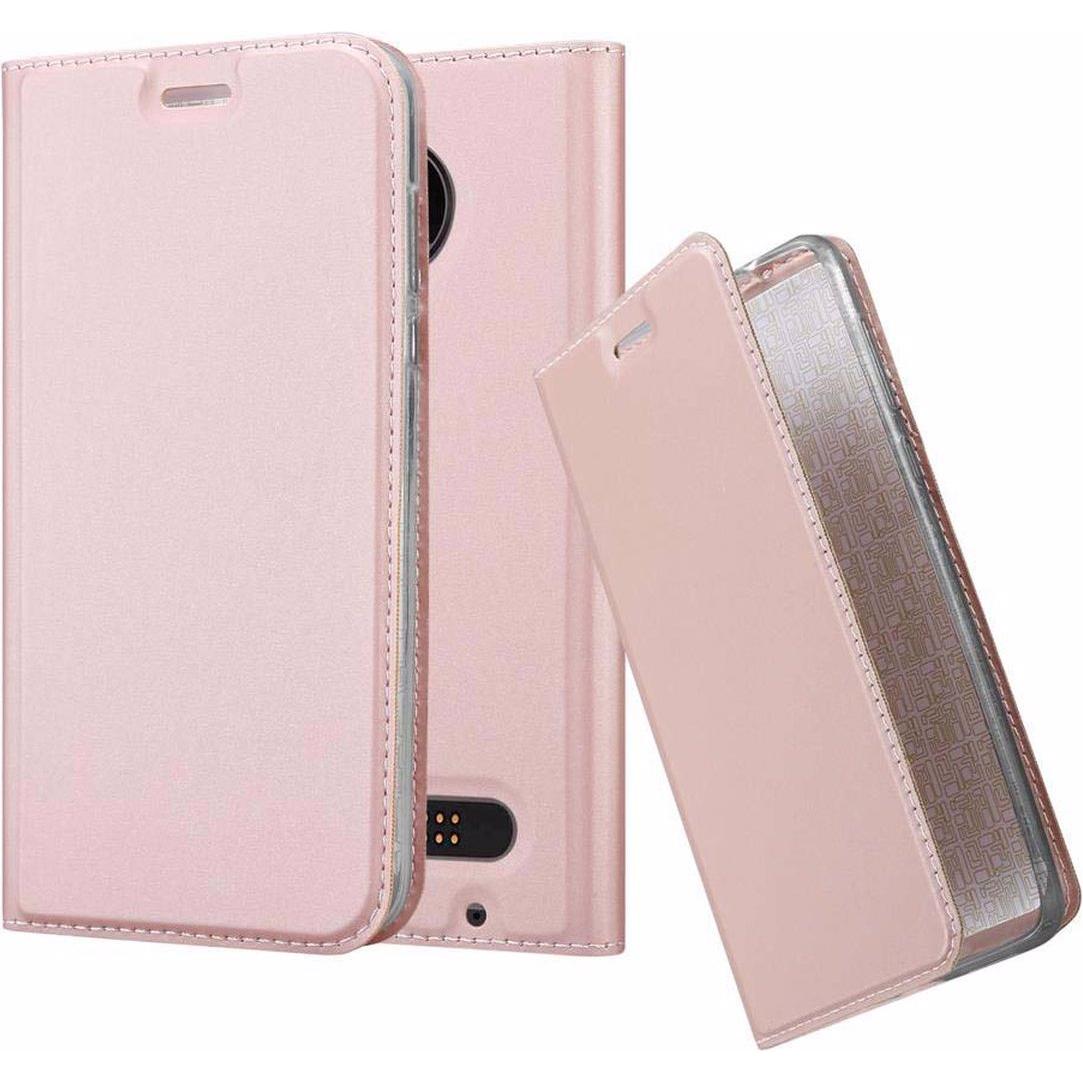 Cadorabo Book Classy Style Cover (Motorola Moto Z2 Play), Smartphone Hülle, Rosa