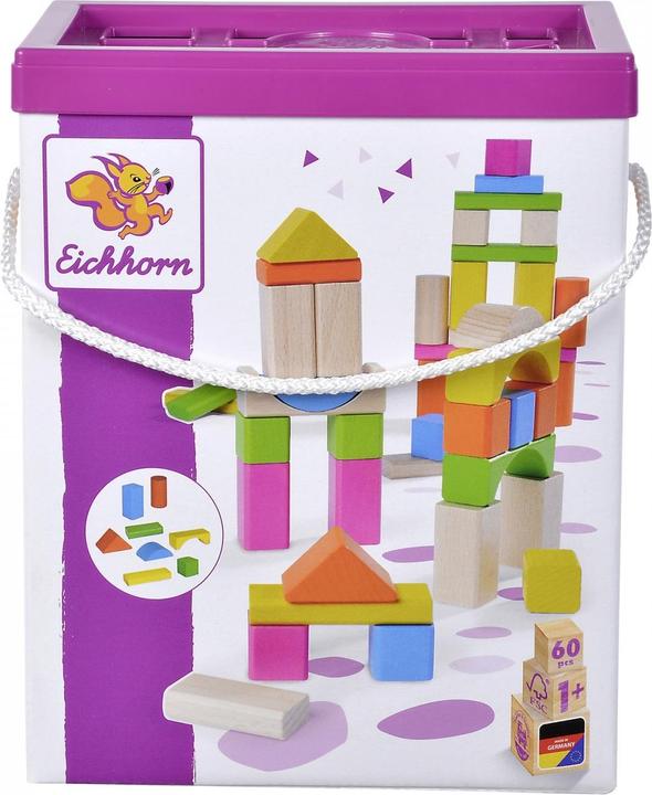 Actual product image Eichhorn Nature and colorful wooden blocks