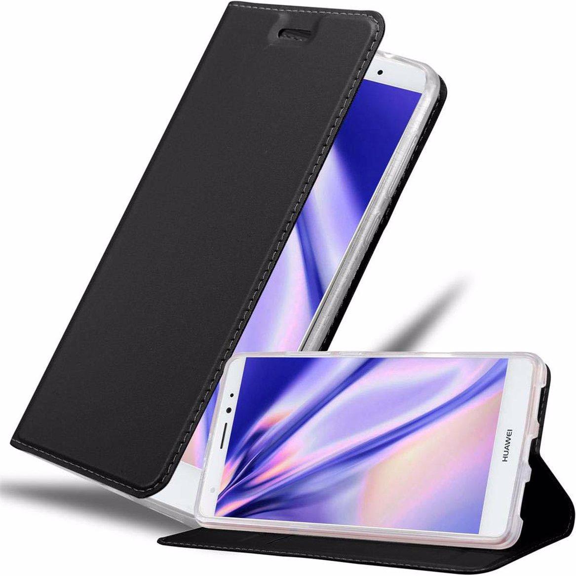 Cadorabo Book Classy Style Cover (Huawei Mate S), Smartphone Hülle, Schwarz