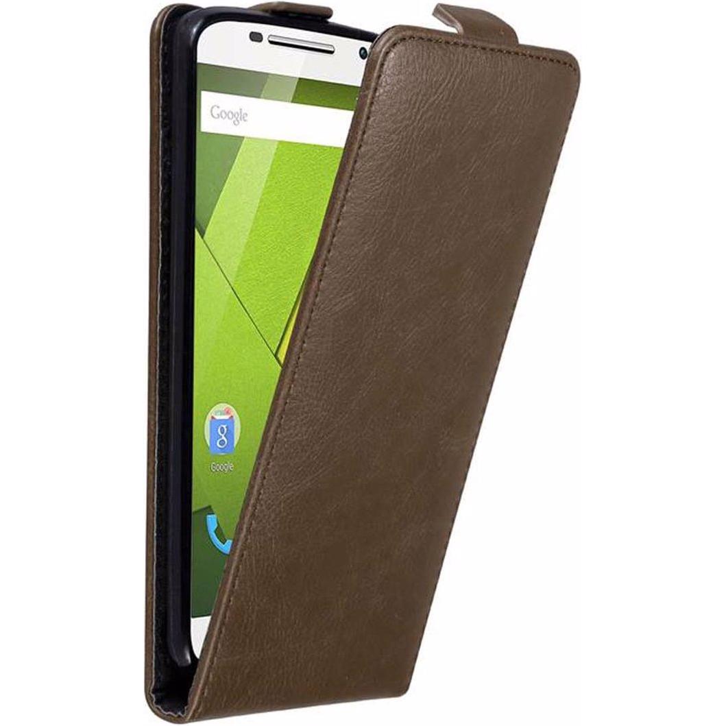 Thumbnail - Cadorabo Flip wie Invisible Cover (Motorola Moto X Play), Smartphone Hülle, Braun