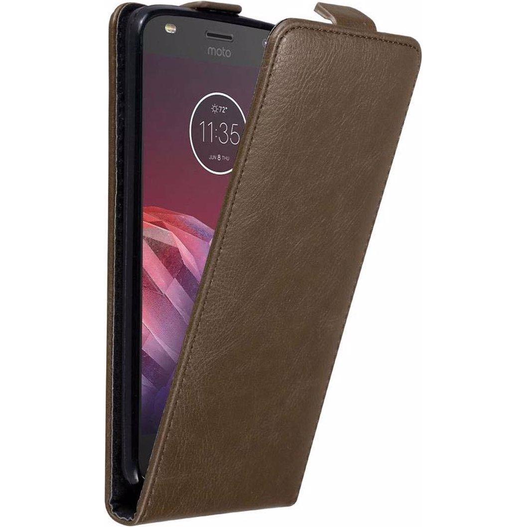 Cadorabo Flip wie Invisible Cover (Motorola Moto Z2), Smartphone Hülle, Braun