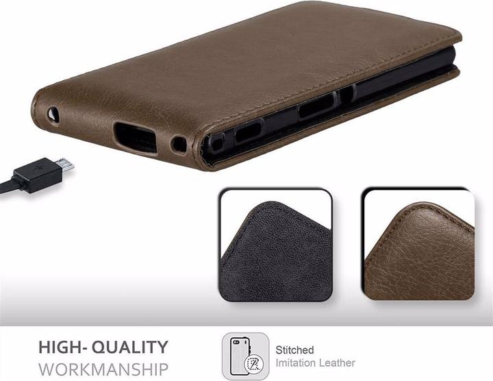 Actual product image Cadorabo Flip like Invisible Cover (Sony Xperia M2, Sony Xperia M2 Aqua)