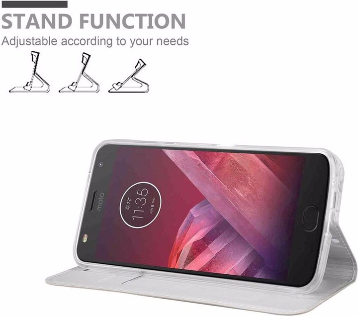 Actual product image Cadorabo Book Classy Style Cover (Motorola Moto Z2 Play)
