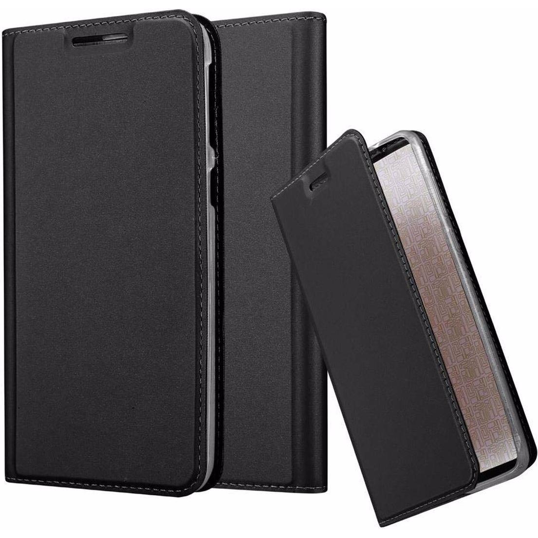 Cadorabo Book Classy Style Cover (HTC Desire 820), Smartphone Hülle, Schwarz
