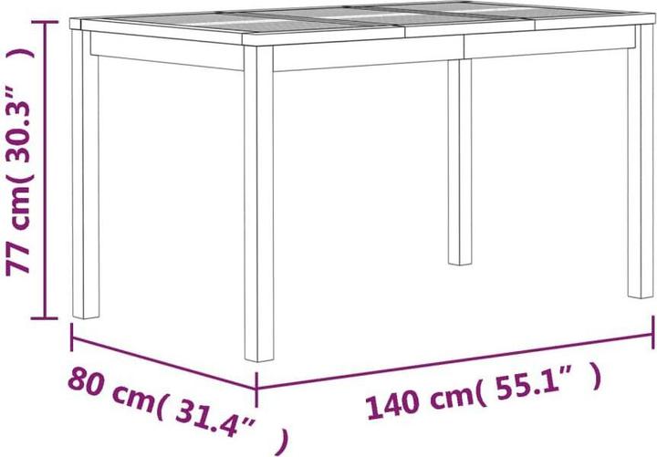 Produktbild vidaXL Yeter (140 x 80 x 77 cm)