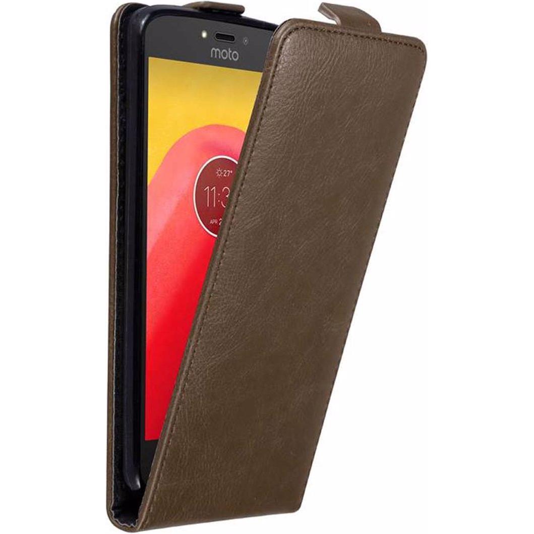 Cadorabo Flip wie Invisible Cover (Motorola Moto C), Smartphone Hülle, Braun