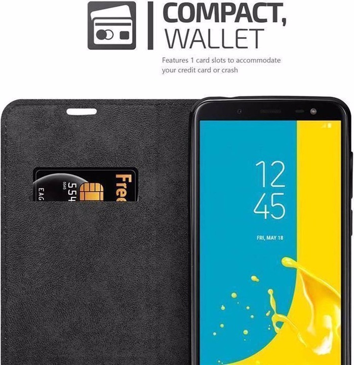 Actual product image Cadorabo Book Invisible Magnet Cover (Samsung Galaxy J6 (2018))