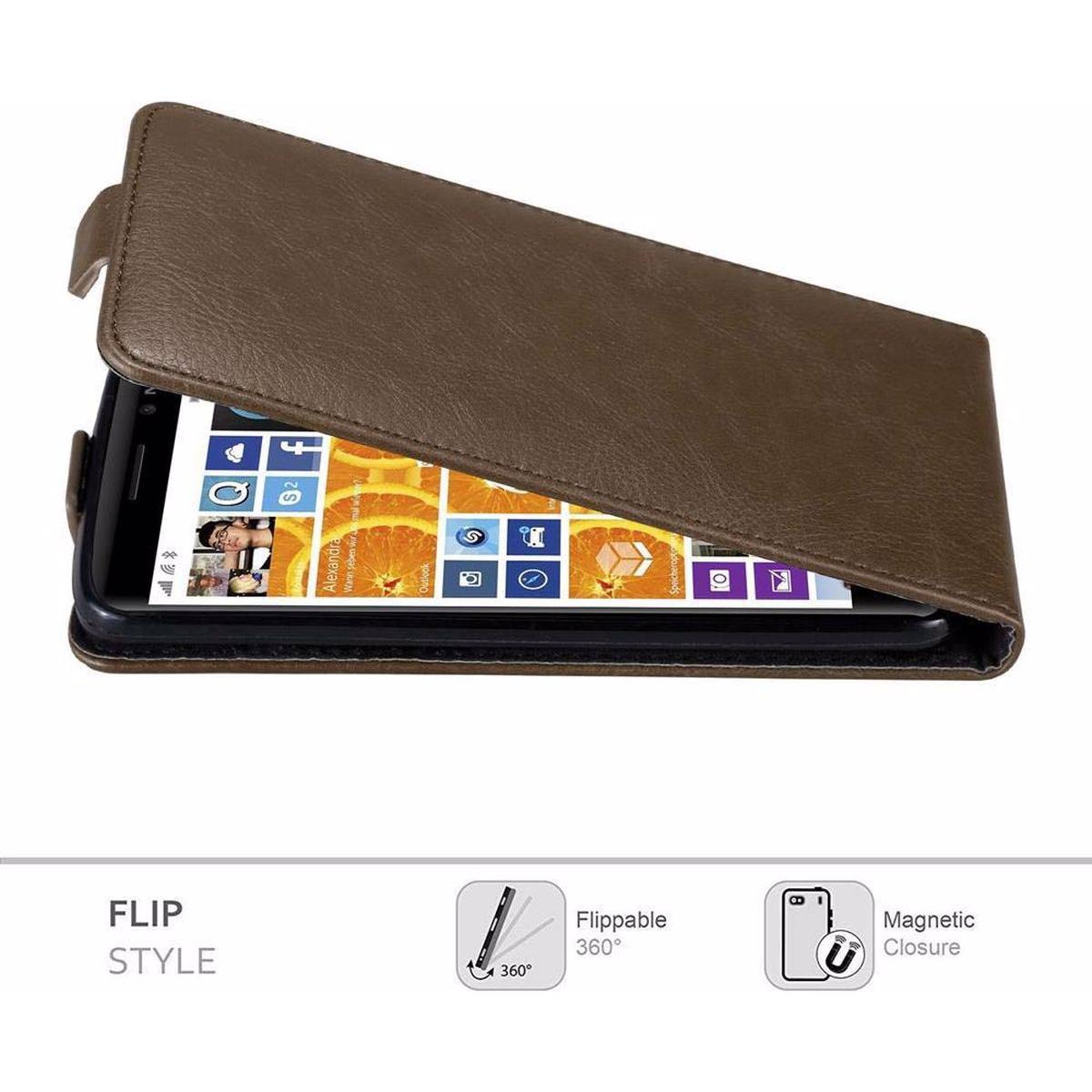 Thumbnail - Cadorabo Flip wie Invisible Cover (Nokia Lumia 830), Smartphone Hülle, Braun