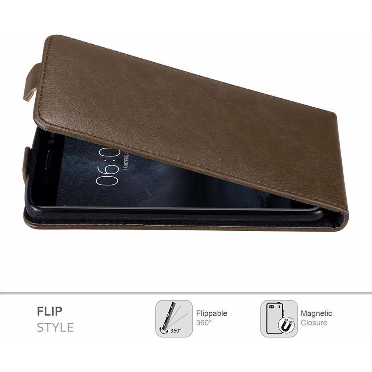 Thumbnail - Cadorabo Flip wie Invisible Cover (Nokia 6), Smartphone Hülle, Braun