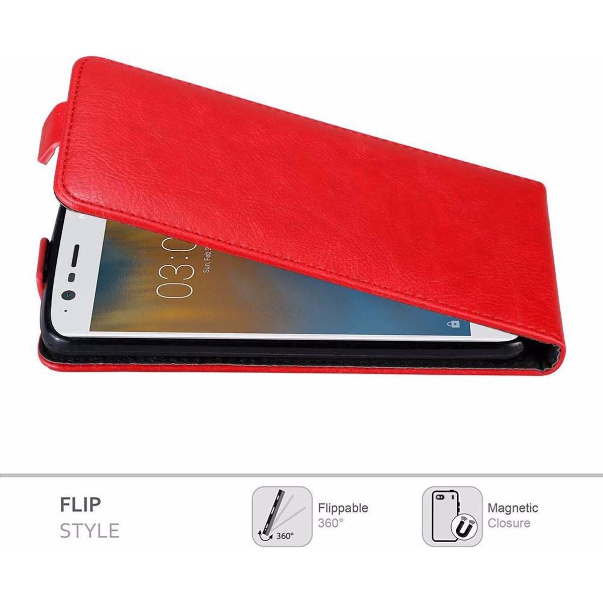 Thumbnail - Cadorabo Flip wie Invisible Cover (OnePlus 3), Smartphone Hülle, Rot
