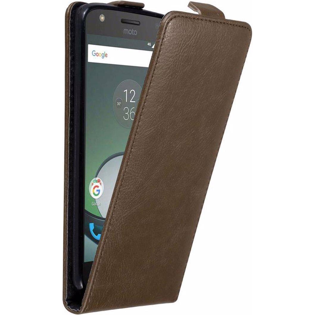 Cadorabo Flip wie Invisible Cover (Motorola Moto Z Play), Smartphone Hülle, Braun