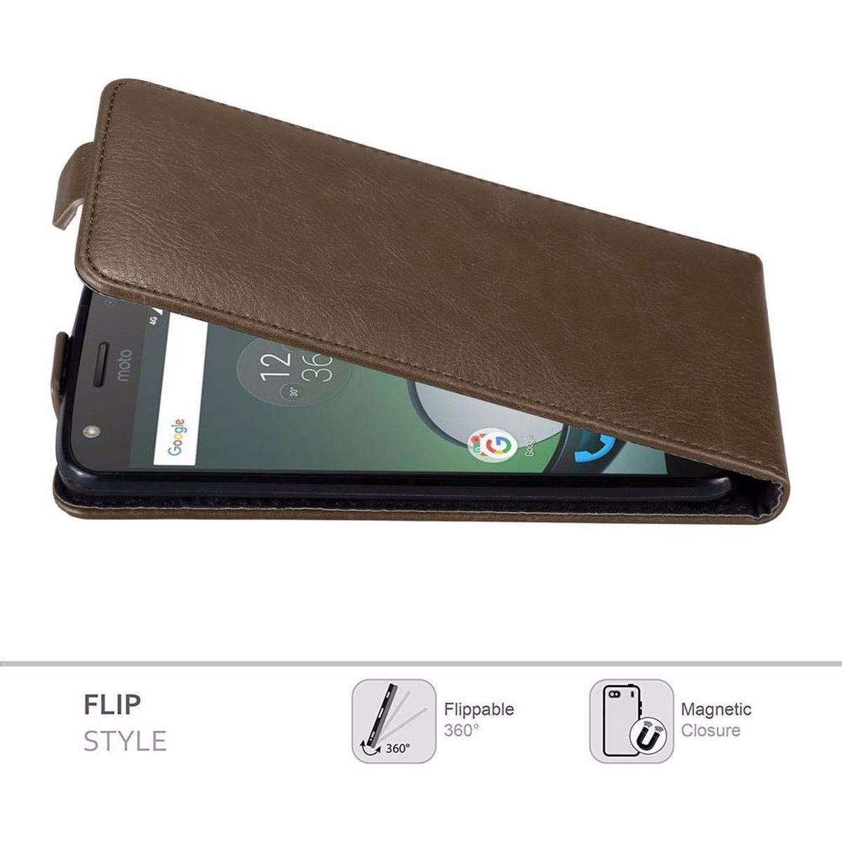 Thumbnail - Cadorabo Flip wie Invisible Cover (Motorola Moto Z Play), Smartphone Hülle, Braun