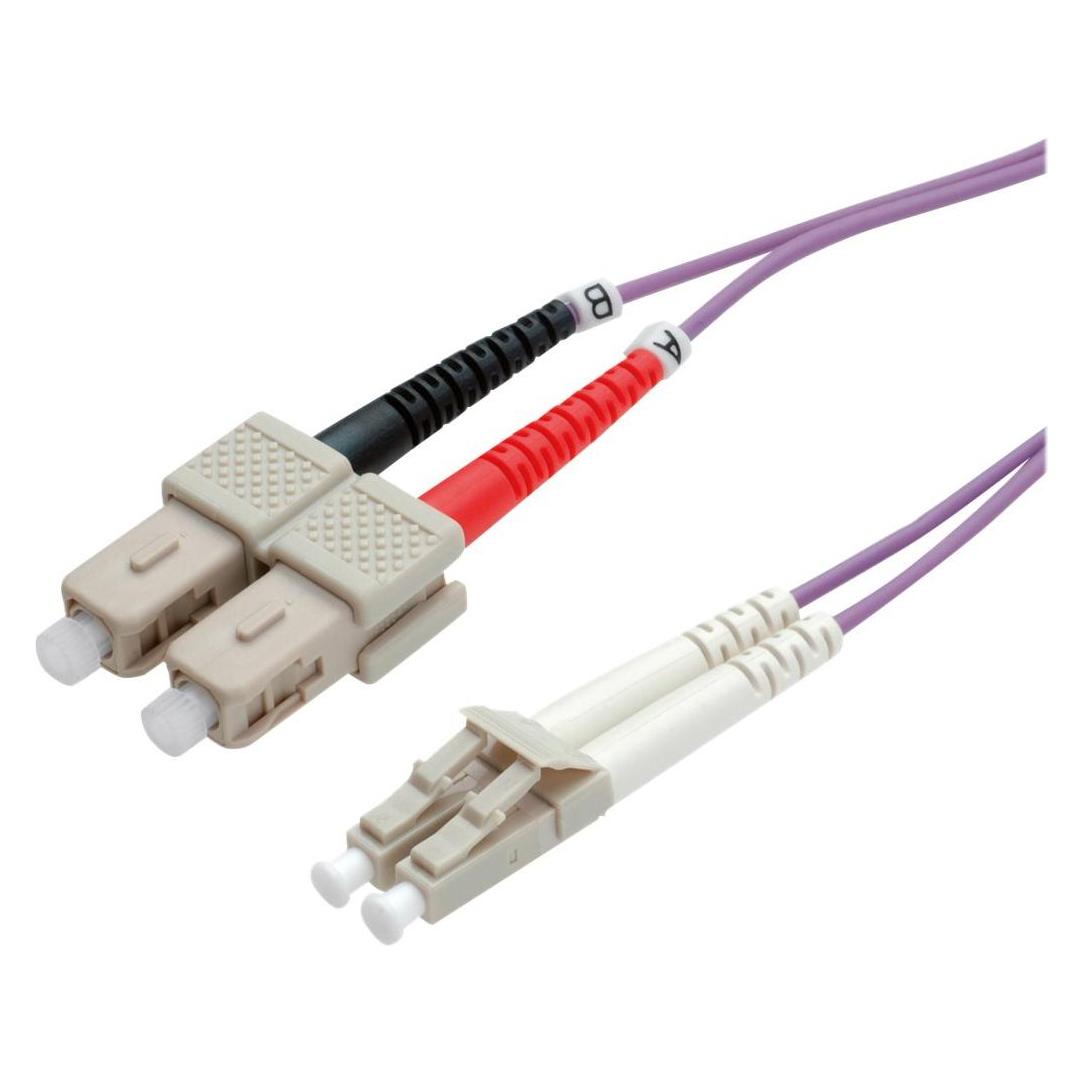 Cavo In Fibra Ottica OM4 50/125µm LC-ST 10m - VALUE, Colore Viola