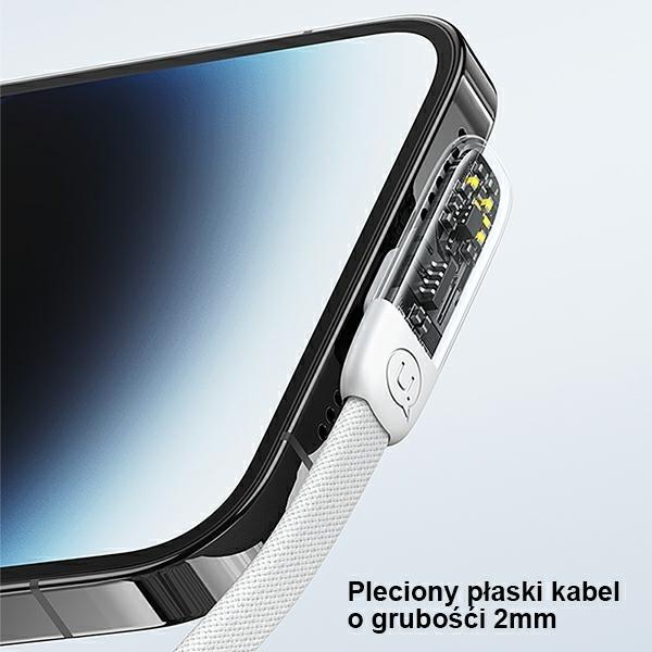 Actual product image Usams Cable kątowy USB-C na Lightning PD 20W Fast Charging Iceflake Series 2m czarny/black SJ586USB0 (2 m, USB 2.0)
