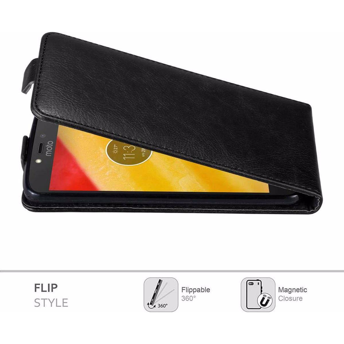 Thumbnail - Cadorabo Flip wie Invisible Cover (Motorola Moto C Plus), Smartphone Hülle, Schwarz