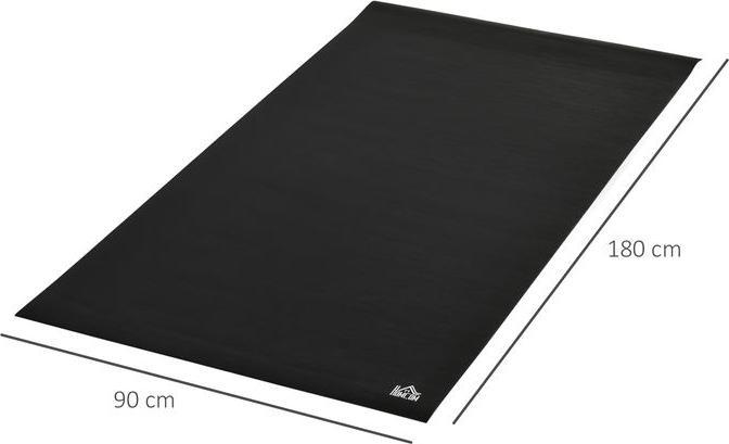 Produktbild Swisshandel24 Bodenschutzmatte für Fitnessgeräte Bodenmatte Unterlegmatte Matte PVC Schwarz 180 x 90 x 0,6 cm (0.60 cm)
