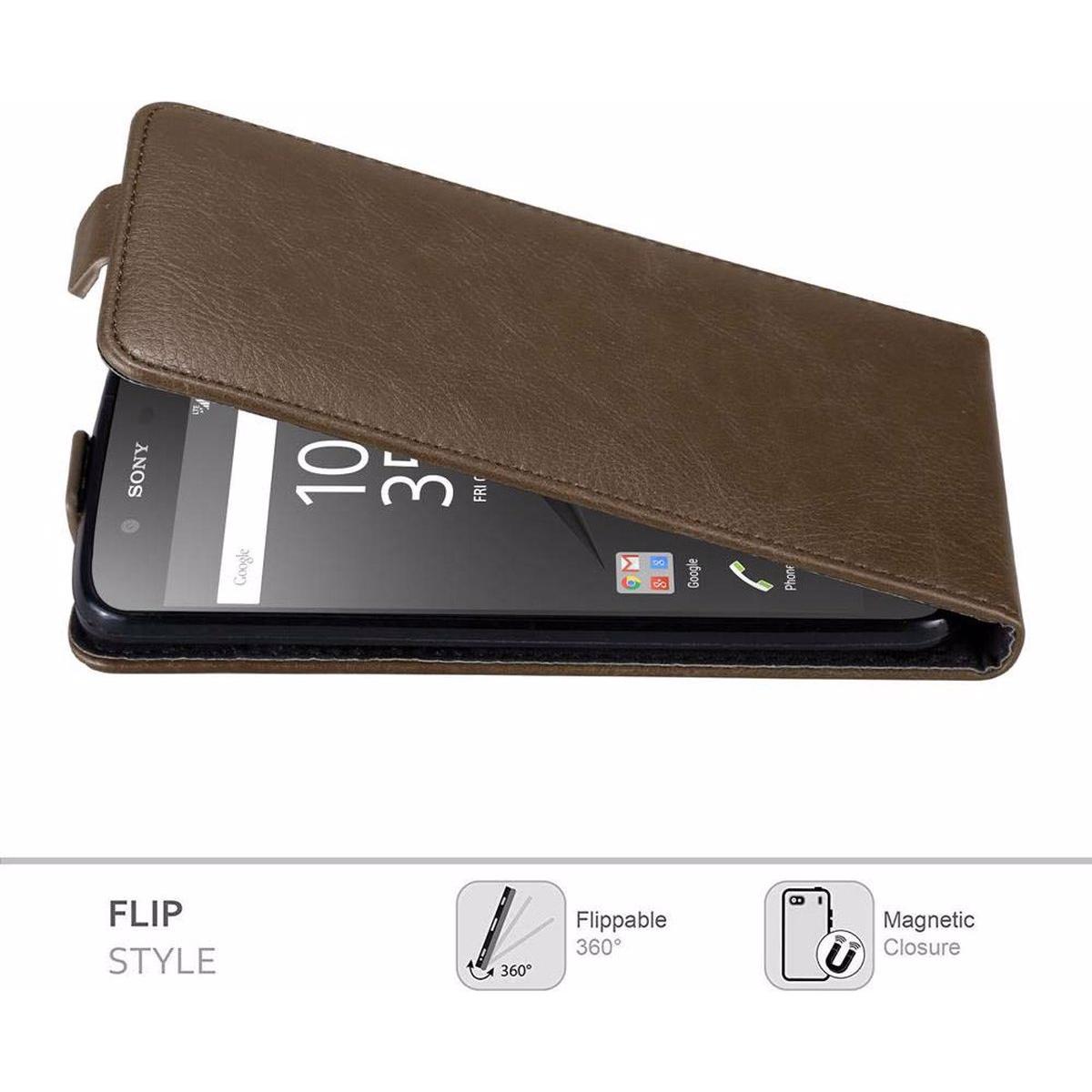 Thumbnail - Cadorabo Flip wie Invisible Cover (Sony Xperia Z5), Smartphone Hülle, Braun
