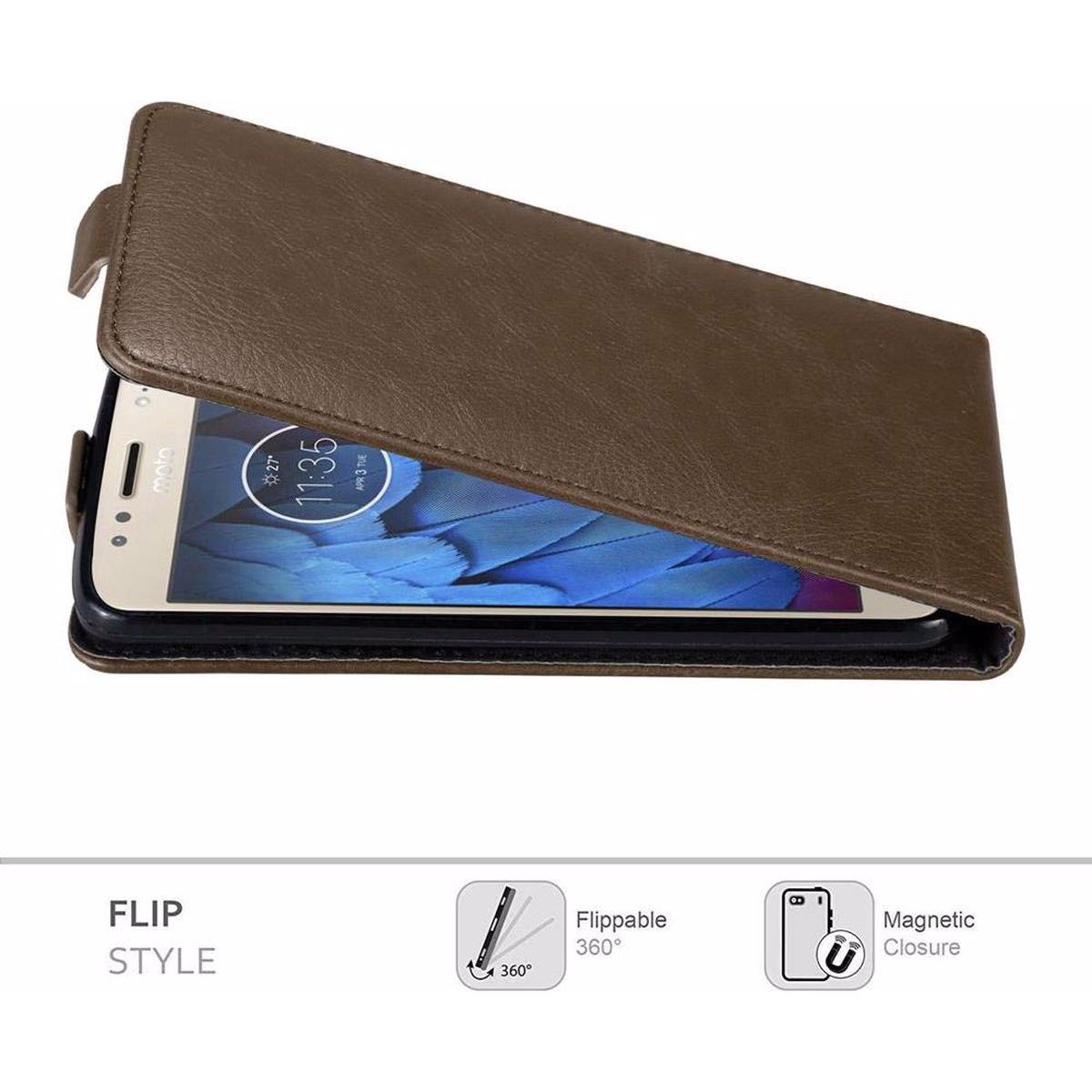 Thumbnail - Cadorabo Flip wie Invisible Cover (Motorola Moto G5S), Smartphone Hülle, Braun