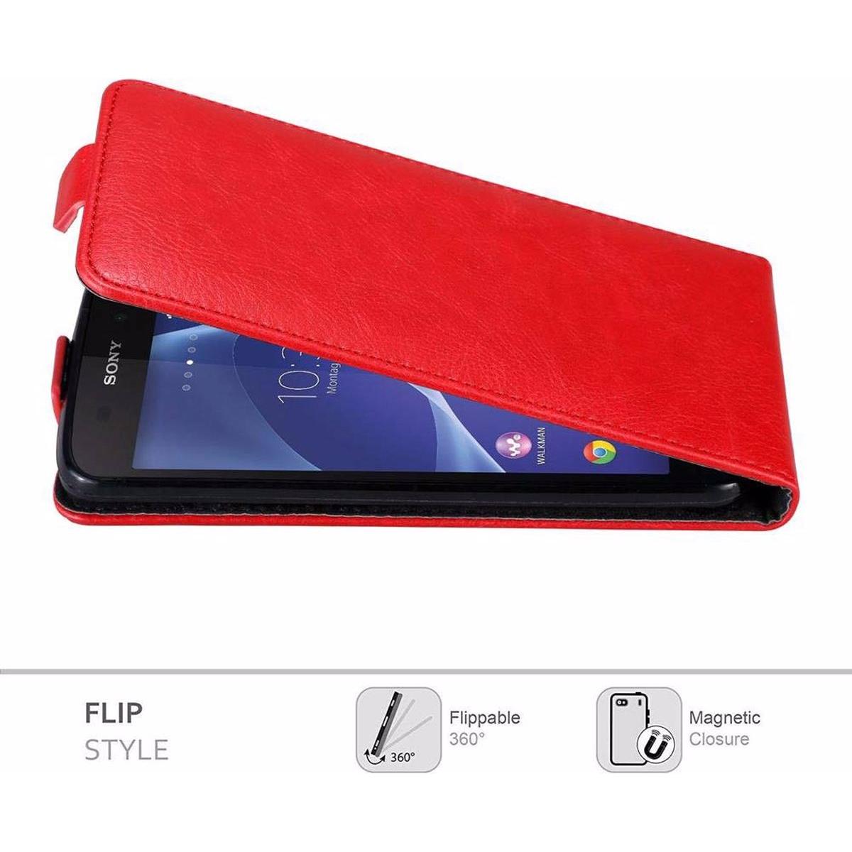 Thumbnail - Cadorabo Flip wie Invisible Cover (Sony Xperia Z2), Smartphone Hülle, Rot