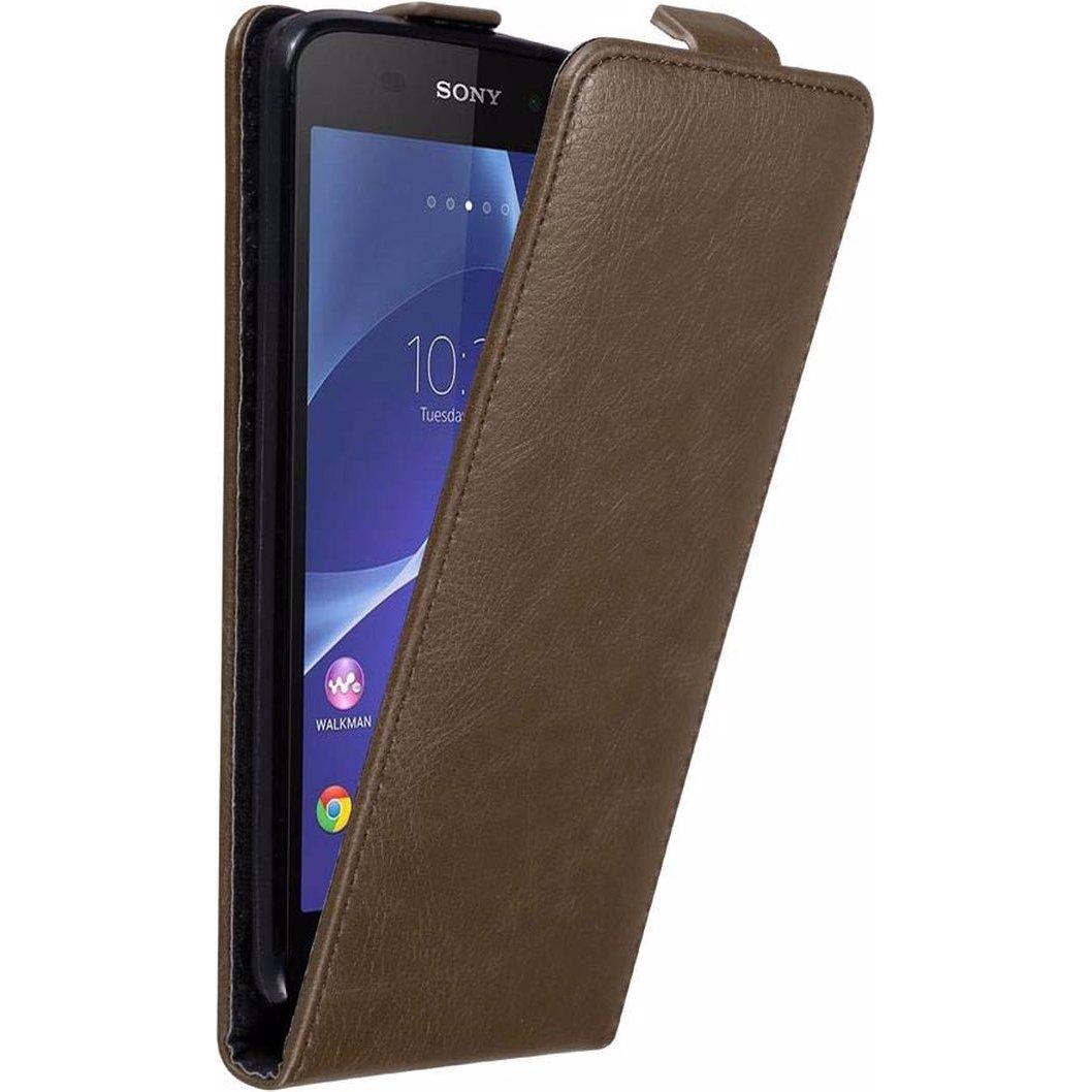 Cadorabo Flip wie Invisible Cover (Sony Xperia Z3), Smartphone Hülle, Braun