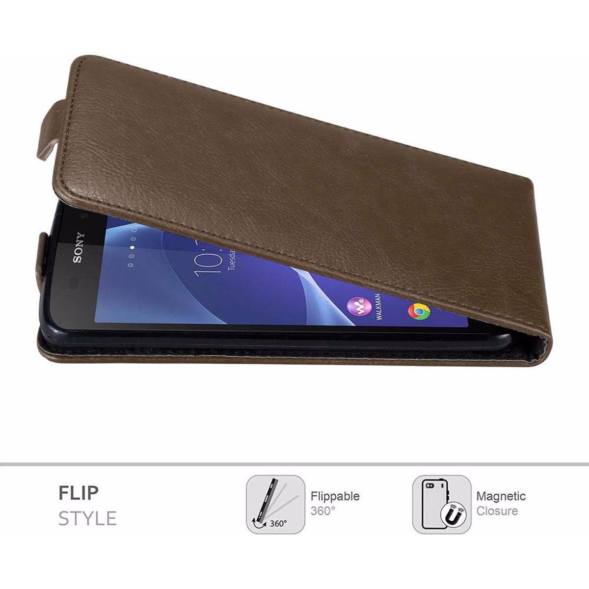 Thumbnail - Cadorabo Flip wie Invisible Cover (Sony Xperia Z3), Smartphone Hülle, Braun