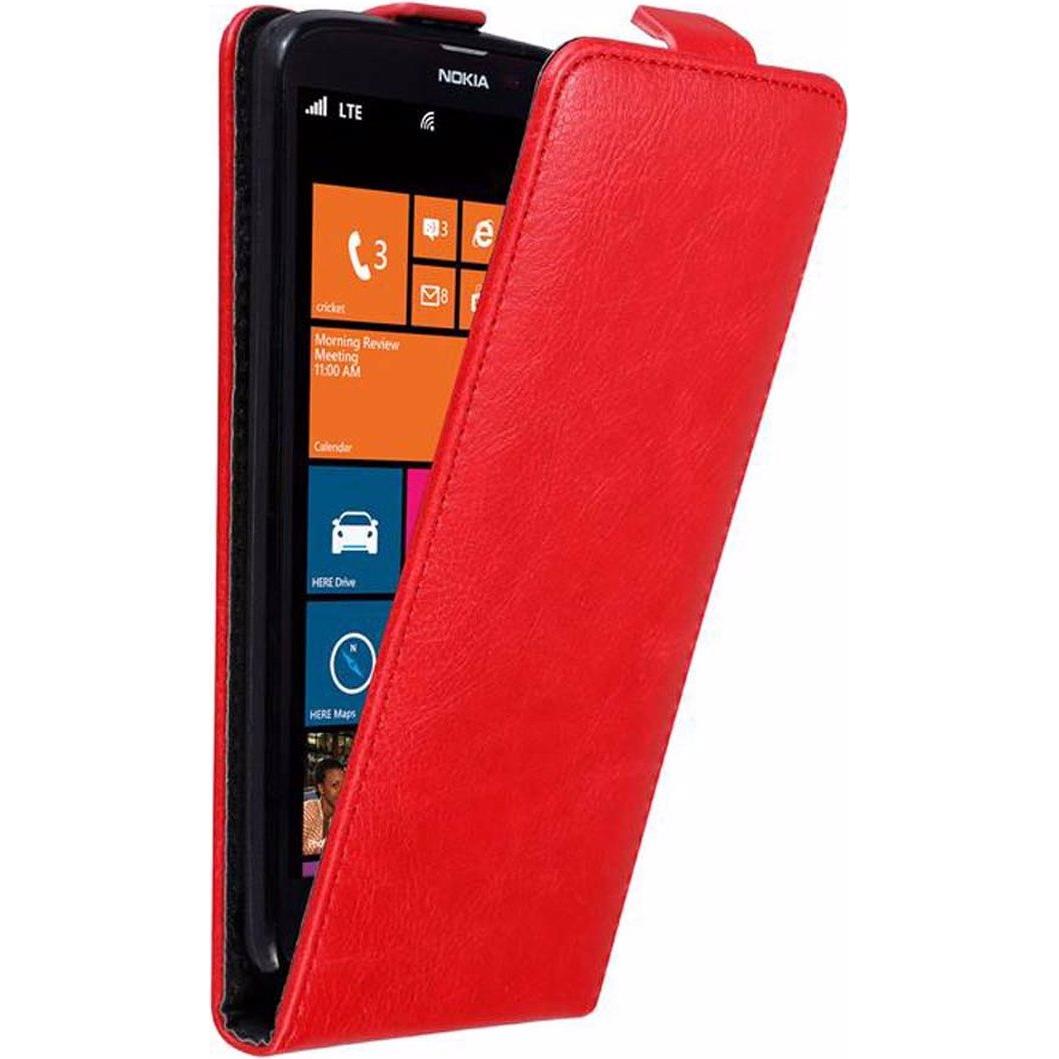 Cadorabo Flip wie Invisible Cover (Nokia Lumia 1320), Smartphone Hülle, Rot