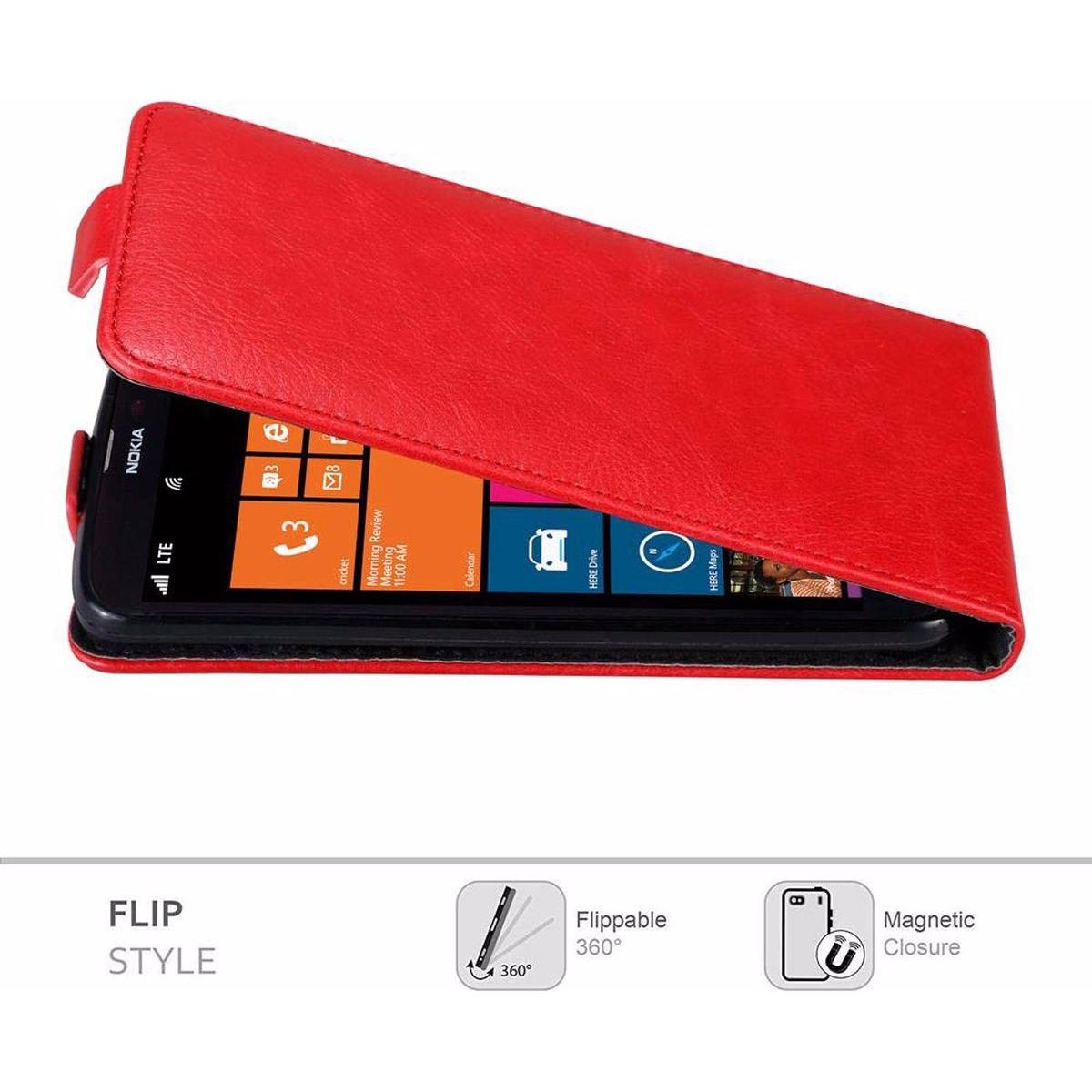 Thumbnail - Cadorabo Flip wie Invisible Cover (Nokia Lumia 1320), Smartphone Hülle, Rot