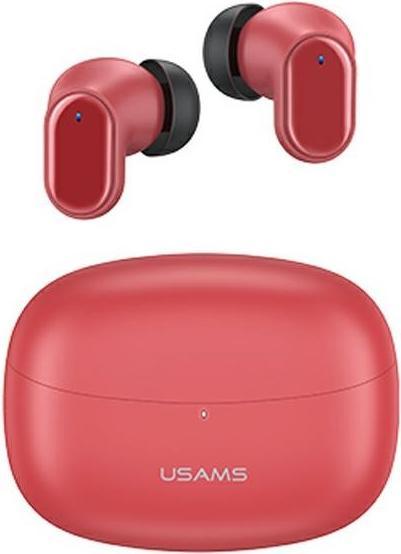 Usams Słuchawki Bluetooth 5.1 TWS BH series bezprzewodowe czerwony/red BHUBH03 (ANC, 5 h, Kabellos)