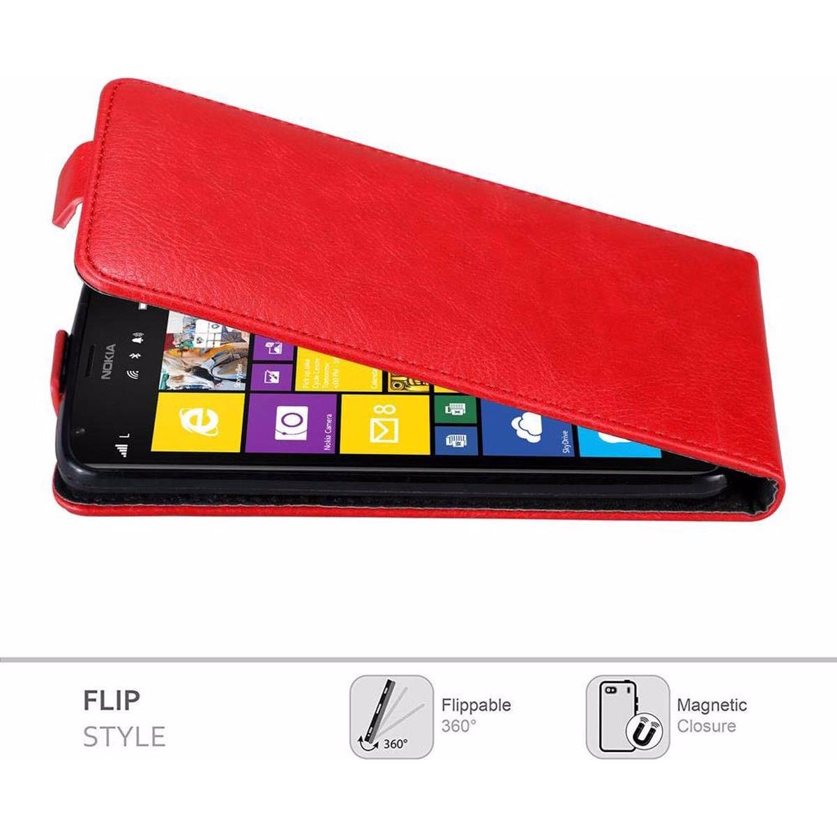 Thumbnail - Cadorabo Flip wie Invisible Cover (Nokia Lumia 1520), Smartphone Hülle, Rot