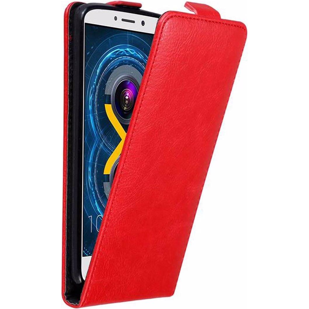 Cadorabo Flip wie Invisible Cover (Honor 6X), Smartphone Hülle, Rot