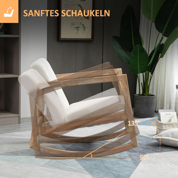 Produktbild Homcom Schaukelstuhl mit Sitzkissen