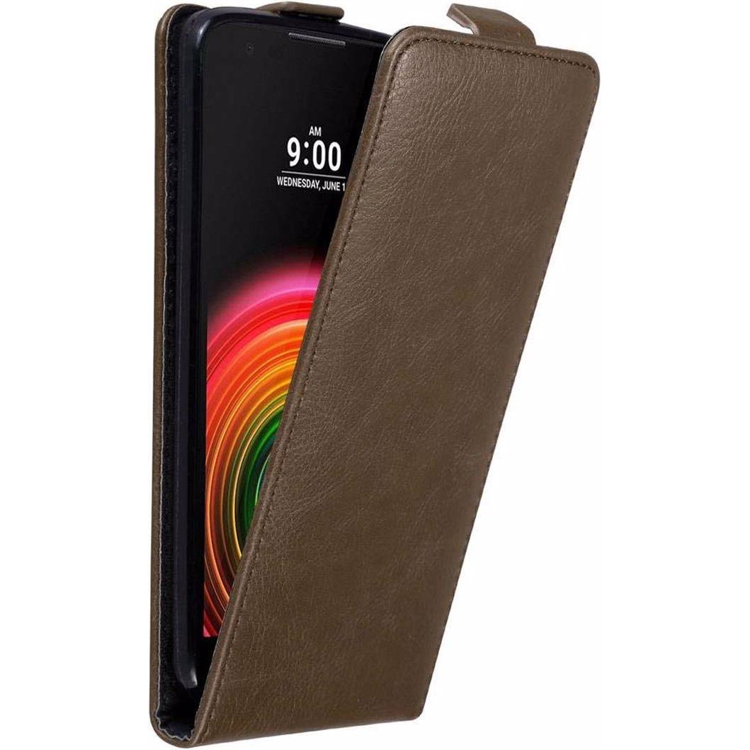 Cadorabo Flip wie Invisible Cover (LG X Power), Smartphone Hülle, Braun