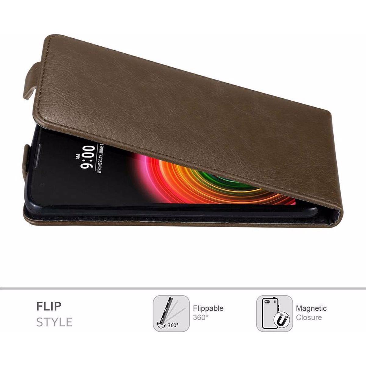 Thumbnail - Cadorabo Flip wie Invisible Cover (LG X Power), Smartphone Hülle, Braun