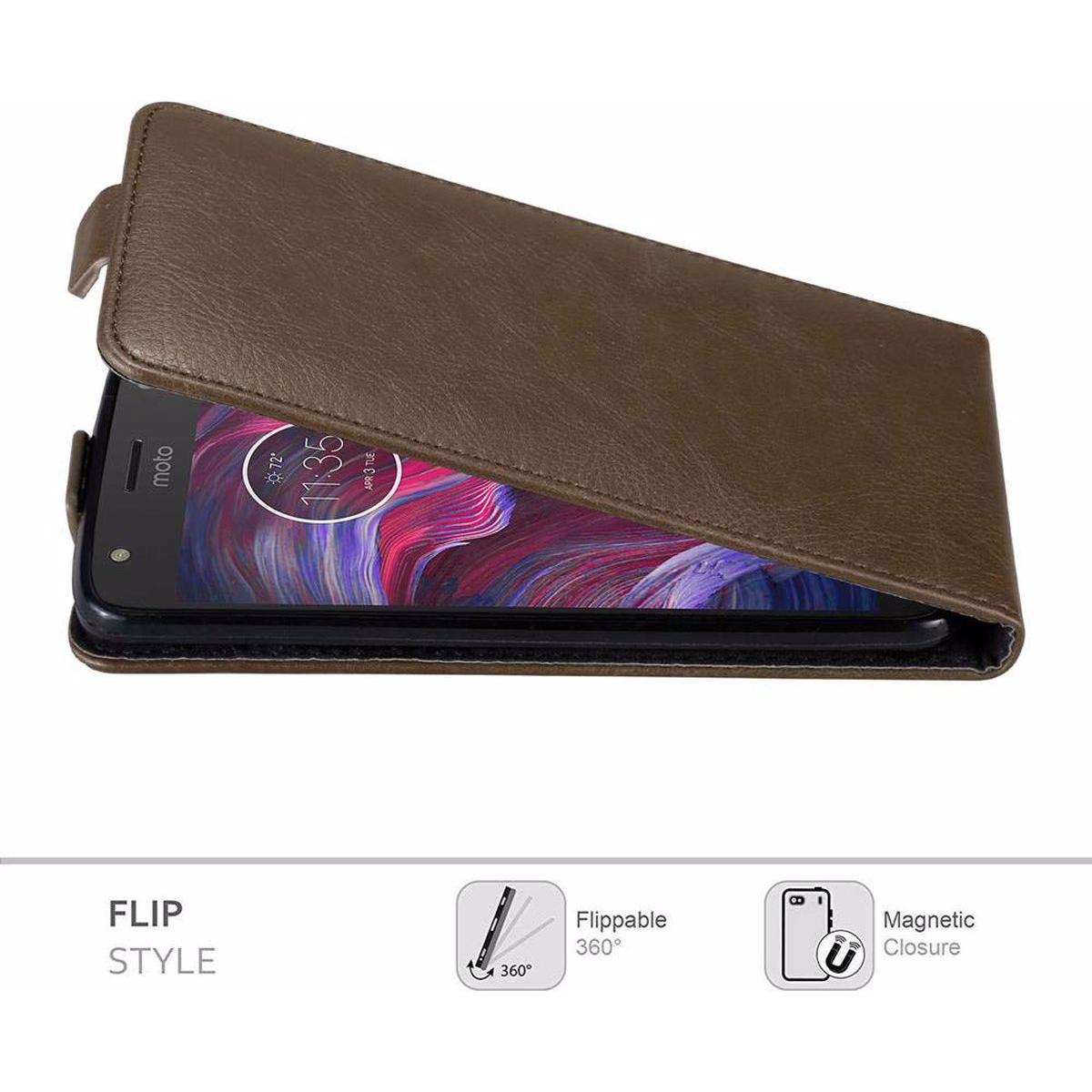 Thumbnail - Cadorabo Flip wie Invisible Cover (Motorola Moto X4), Smartphone Hülle, Braun