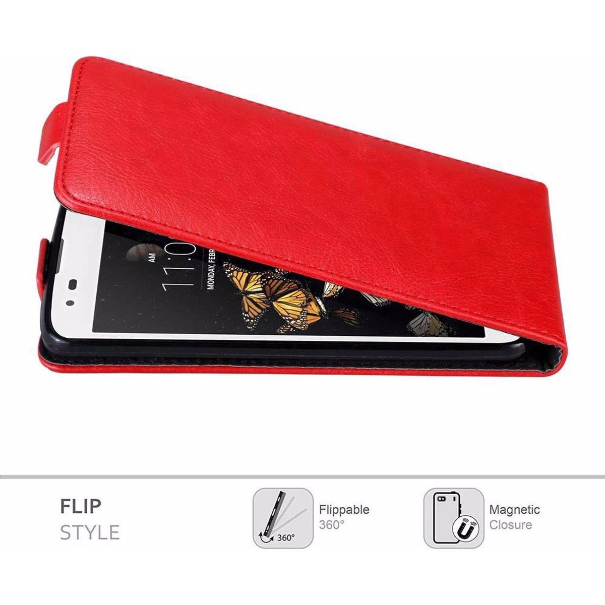 Thumbnail - Cadorabo Flip wie Invisible Cover (LG K8), Smartphone Hülle, Rot