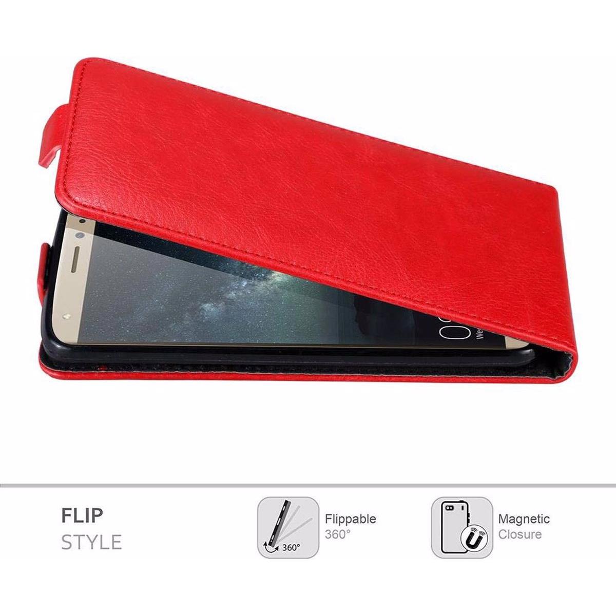 Thumbnail - Cadorabo Flip wie Invisible Cover (Huawei Mate S), Smartphone Hülle, Rot
