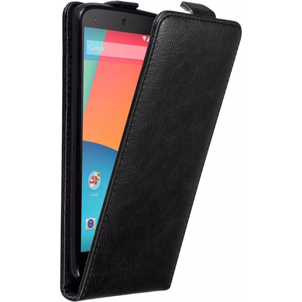 Cadorabo Flip wie Invisible Cover (LG Nexus 5), Smartphone Hülle, Schwarz