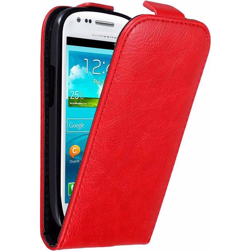 Thumbnail - Cadorabo Flip wie Invisible Cover (Samsung Galaxy S3 Mini), Smartphone Hülle, Rot