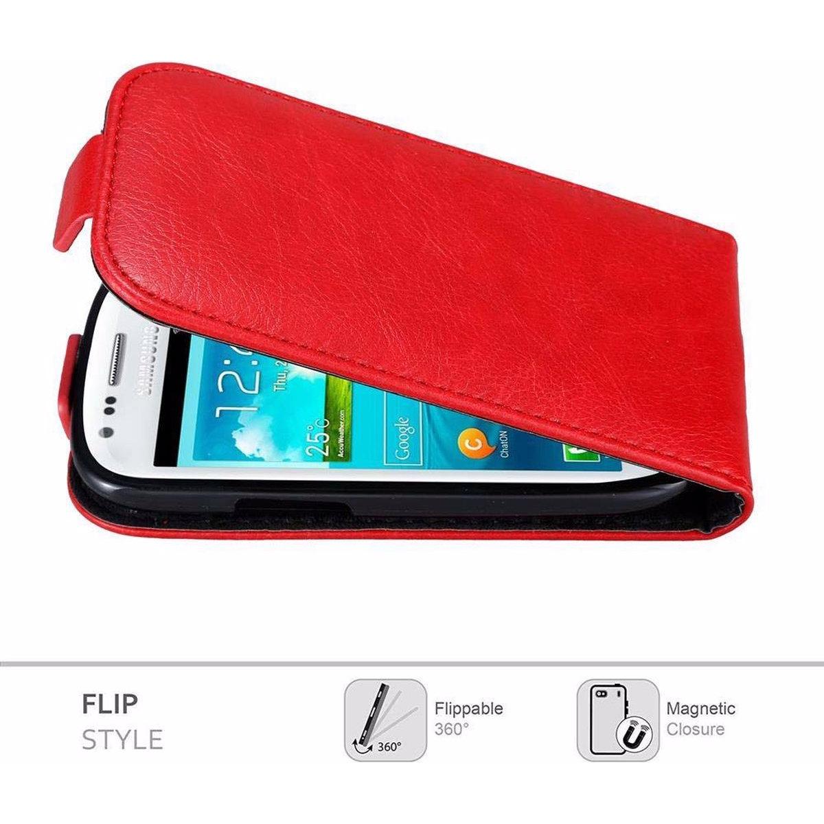 Thumbnail - Cadorabo Flip wie Invisible Cover (Samsung Galaxy S3 Mini), Smartphone Hülle, Rot